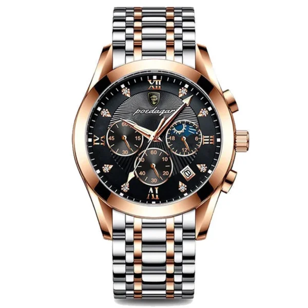 POEDAGAR Men Watches Stainless Steel Top Luxury Fashion Business Wristwatch Waterproof Luminous Quartz Watches Relogio Masculino - Image 6