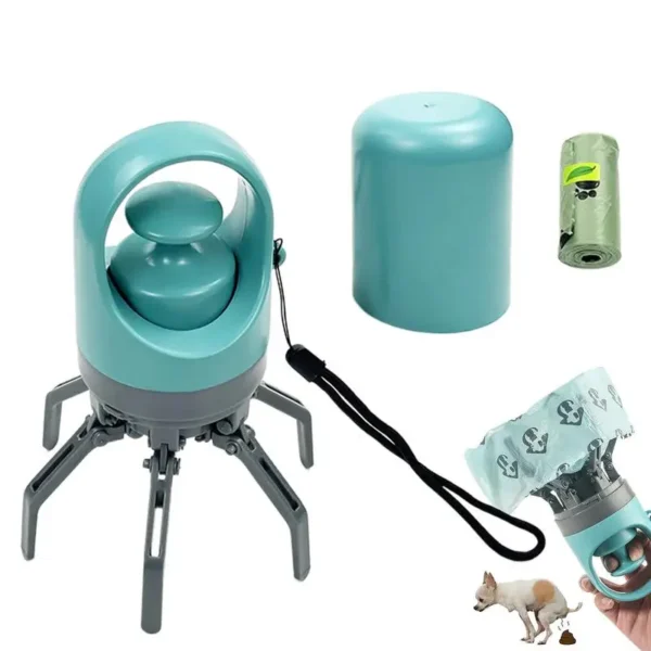 Sanitary Dog Waste Picker Upper Pet Waste Cleaner Compact Design Dog Waste Picker Dog Poop Scooper With Bag Dispenser