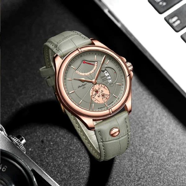 POEDAGAR Casual Quartz Men Watches Luxury Brand Business Calendar Leather Sport Wrist Watch Male Waterproof Gifts Clock Relógios - Image 4