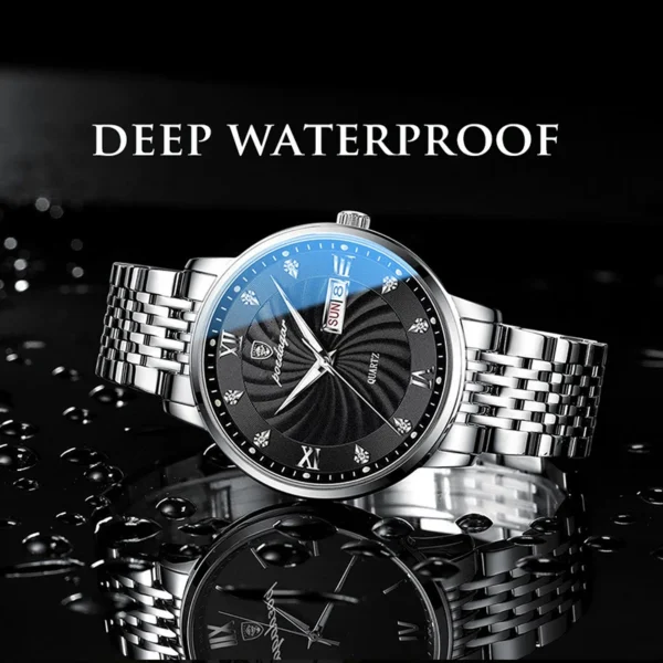 POEDAGAR Ultra Thin Watches For Men Luxury Brand Waterproof Sports Quartz Wrist Watch Business Stainless Steel Luminous Man 2023 - Image 6