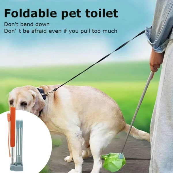 Pet Dog Long Handle Pet Pooper Scooper Foldable Dog Pee Catcher Urine Stick Multifunctional Dog Poop Catcher Waste Cleaning Tool - Image 2