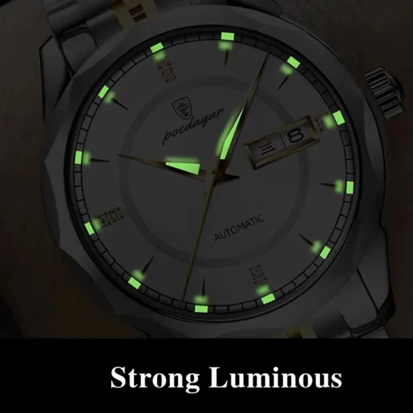 POEDAGAR Luxury Business Watch Men Brand Stainless Steel Strap Military Watches For Man Luminous Waterproof Sports Quartz Clocks - Image 6