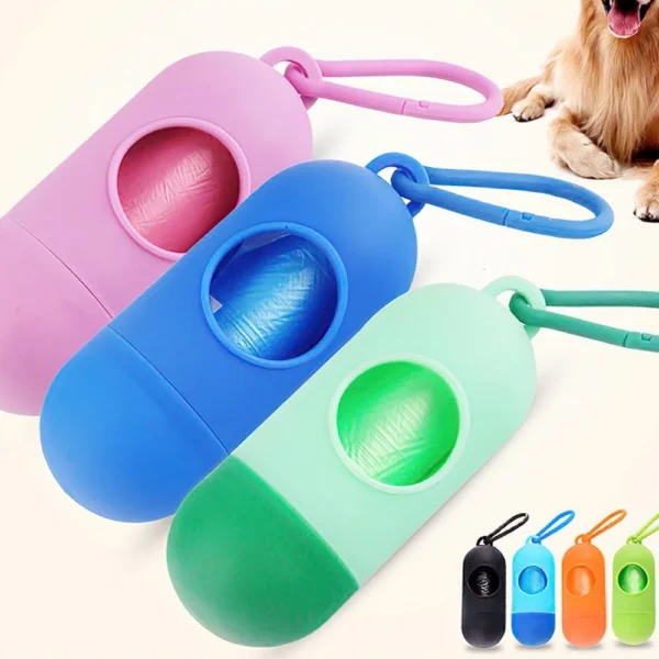 Pooper Scooper Dog Garbage Bags Portable Waste Bags Cat Poop Pick Up Extractive Clean-up Pet Outside Walk Hanging On The Leash - Image 4