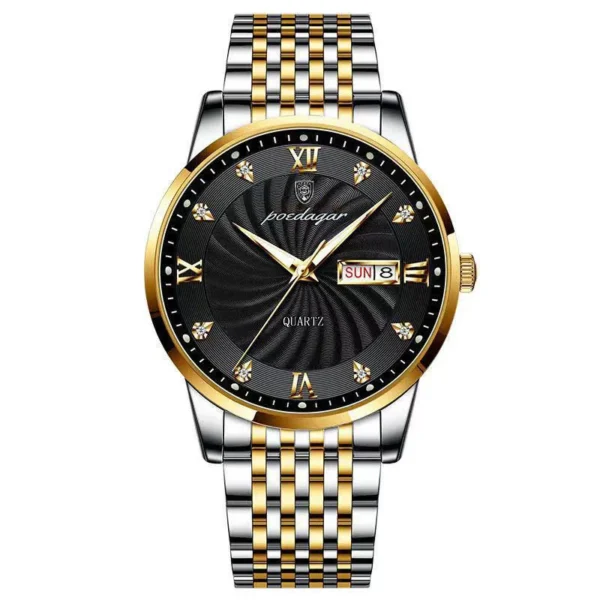 POEDAGAR Ultra Thin Watches For Men Luxury Brand Waterproof Sports Quartz Wrist Watch Business Stainless Steel Luminous Man 2023