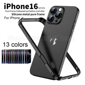 Coque de téléphone en métal et aluminium, cadre hybride en Silicone, pour iPhone 16 15 14 13 12 11 Pro Max, pare-chocs à meilleure chaleur